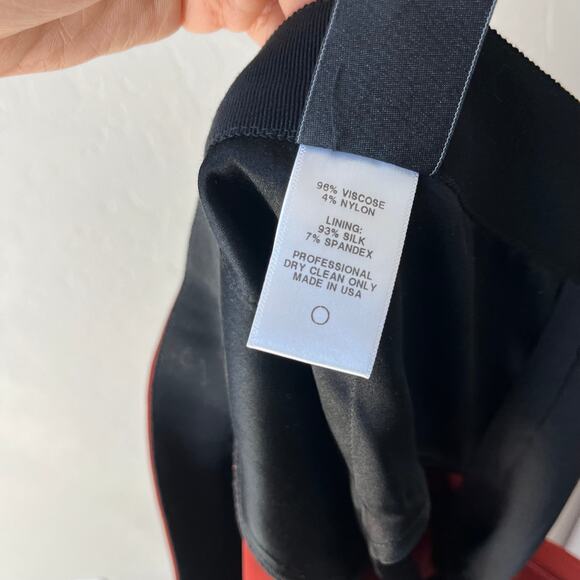 Rosetta Getty Trouser Red Cropped Tapered High Rise‎ Dress Pants Size 10 - Picture 12 of 13